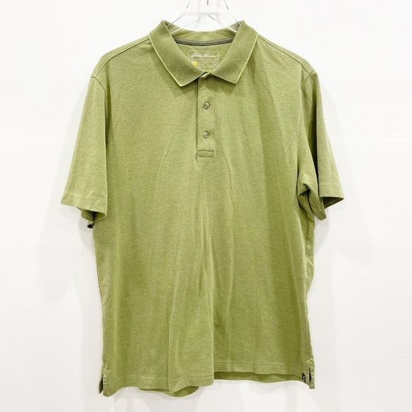 Eddie Bauer Travex Polo Shirt Green Short Sleeve L - Picture 1 of 9